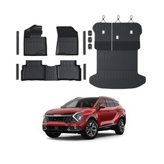 Floor Mats for 2023-2025 2026 Kia Sportage Gas, Full Coverage All Weather Flo…