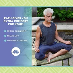 Zafu Meditation Pillows Sitting on Floor Yoga Cushion Cotton/Buckwheat fill US