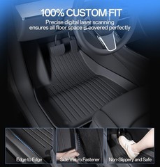 Floor Mats Fits for Tesla Model 3 2023-2018 – All Weather TPE Custom Fit Car …
