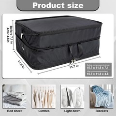 Extra Large Compression Packing Cubes for Travel Essentials, 2 Pack Expandabl…