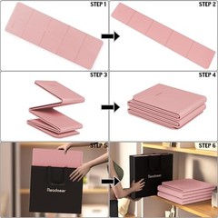 Foldable Yoga Mat for Travel Folding Yoga Mat 6mm Thick with Carrying Pink