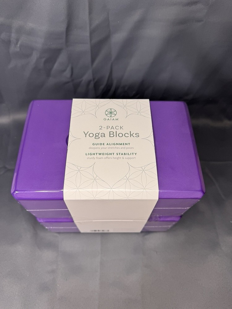 Yoga Block (Set Of 2) Supportive Latex-Free Eva Foam Soft Non-Slip Surface New