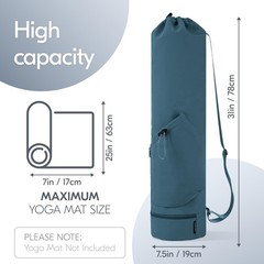 Yoga Mat Bag Carrier – Multi-Functional Gym Mat Bag with Water Bottle Pocket …