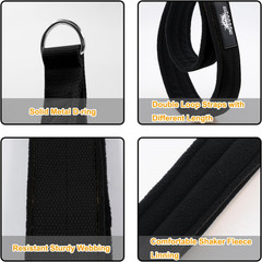Premium Pilates Double Loop D-Ring Straps with Padded Handles for Workouts