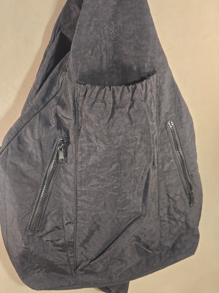 Gaiam Black Yoga Mat Tote Bag – Large Gear Carrier with Adjustable Mat Straps