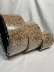 Set of 3 Natural Cork Lined Yoga Wheels with Carrying Bag NEW