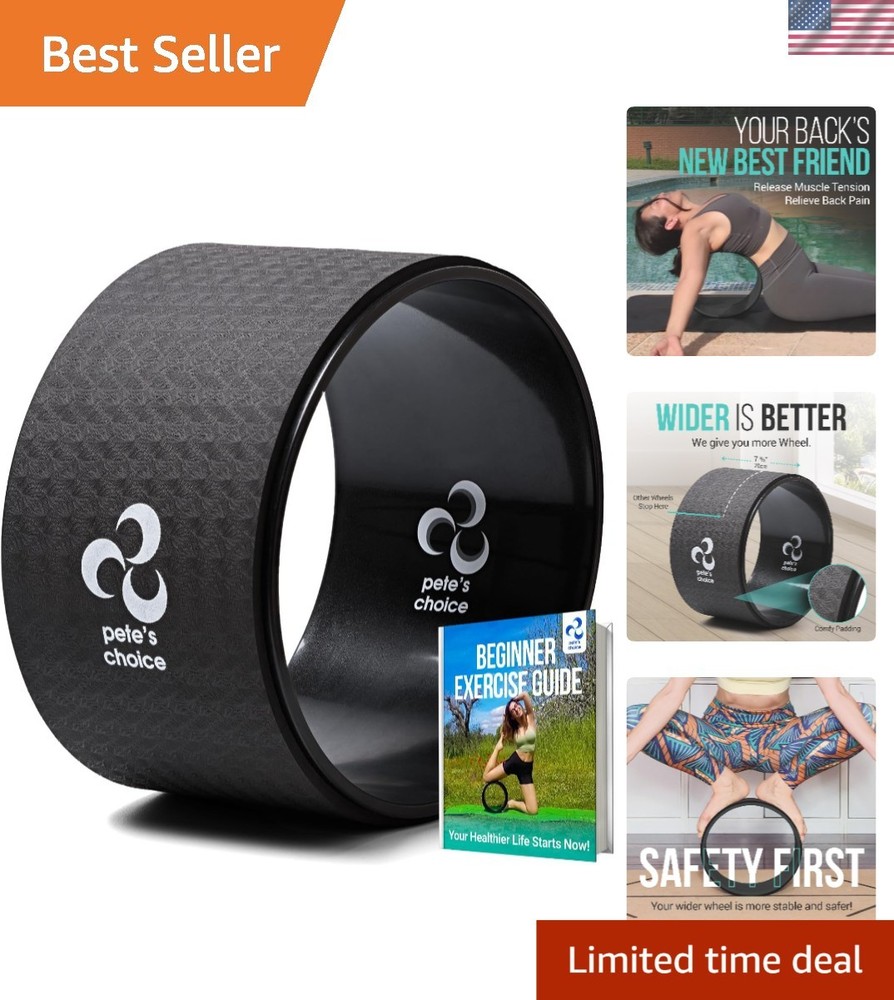 Extra Wide Yoga Wheel, Mini Yoga Wheel – Beginner Friendly Yoga Kit. More Com…
