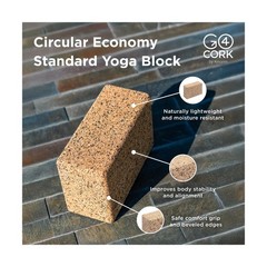 Go4Cork Cork Yoga Block for Yoga, Pilates & Meditation | Non-Sl… FAST USA SHIP