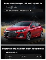 Altemnator Compatible with Cruze 2016-2019 1.4L L4, 2016-2020 Malibu 1.5L L4.