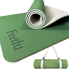 Yoga Mat with Strap – 10mm & 12mm Thick Yoga Mat, Non-Skid Dual Surface Wo