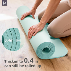 Extra Thick NBR Yoga Mat for Women & Men, 10Mm Thick, 72”X32” Large Exercise Mat