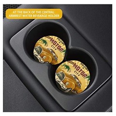 2 Packs Absorbent Car Coasters for Drinks Cup Mat, 2.8 inches Non Slip Car Cup