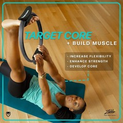 Versatile 12″ Pilates Circle with Dual Grip for Sculpting & Toning Workouts