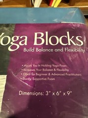 Lotus 2 Yoga Blocks, Build Balance And Flexibility (3″ x 6″ x 9″) [NEW]