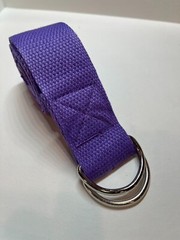 SET OF TWO! D ring yoga pilates strap purple, pink, 6 feet- new!
