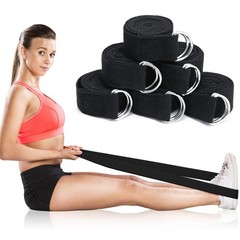 Adjustable 6ft Yoga Strap for Stretching & Pilates – Non-Elastic Fitness Belt wi