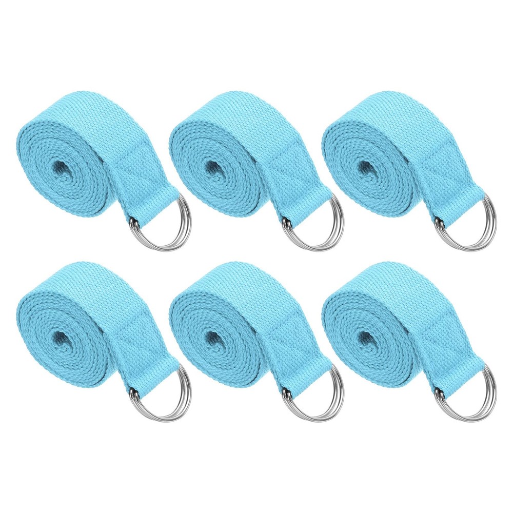 Yoga Strap for Stretching 8 Feet, 6Pcs Cotton Yoga Belt with Adjustable Metal…