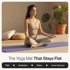 Folding Yoga Mat, TPE Folding Yoga Mat, Foldable Exercise Mat for Yoga,