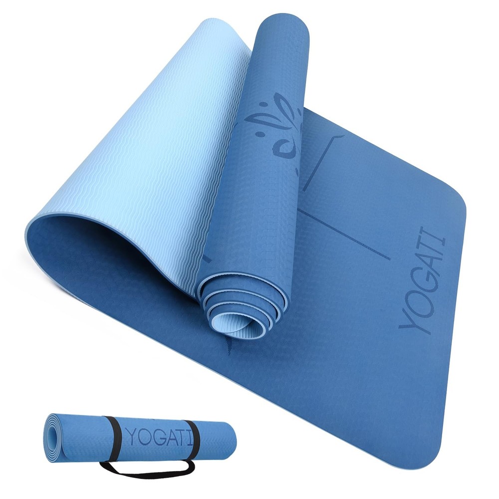 – Yoga Mat. Thick Yoga Mat for Pilates, Yoga, Workout, Gym and Fitness with B…