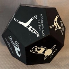 12-Sided Yoga Dice Single Die Roll To Choose Your Yoga Poses Asanas Black Foam