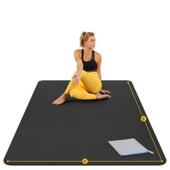 Large Yoga Mat 6’x4’x8mm Extra Thick, Durable, Non-Slip & Odorless Barefoot E…