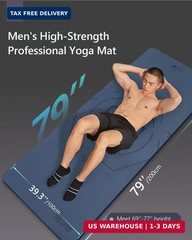 KEEP Extra Wide & Long Yoga Mat for Men, 79″x39″x7mm Thick, Non-Slip TPE Exercis