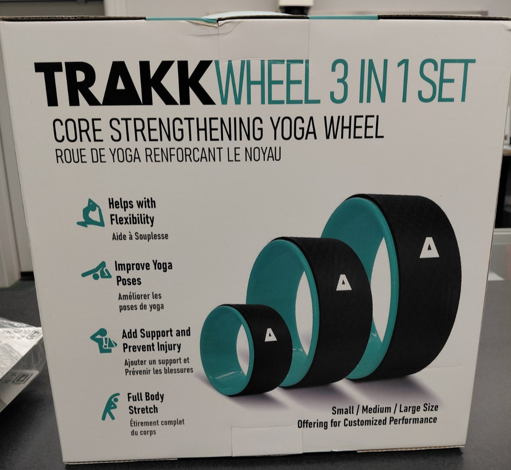 TRAKK 3in1 YOGA WHEEL SET of 3 new T-698