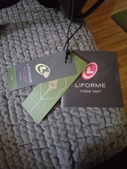 Liforme XL Yoga Mat Olive Green Mindful Garden w/ Travel Bag Used Once