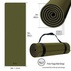 TPE Yoga Mat Non-slip Double-Sided 72″x24″ Pilates Workout