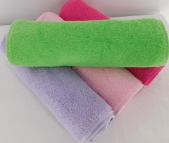 Turkish Cotton Yoga Towel Set of 4 Fun Colors Each 11″ X 44″