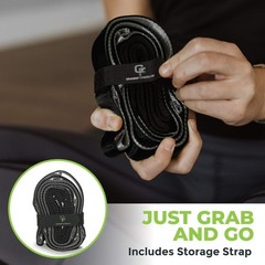 Gradient Fitness Stretching Strap for 12 Count (Pack of 1), Black/Grey