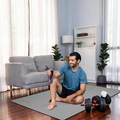 Large Yoga Mat (6’X4′) – 1/4″ & 1/2″ Thick Exercise Mats for Home Workout, Extra