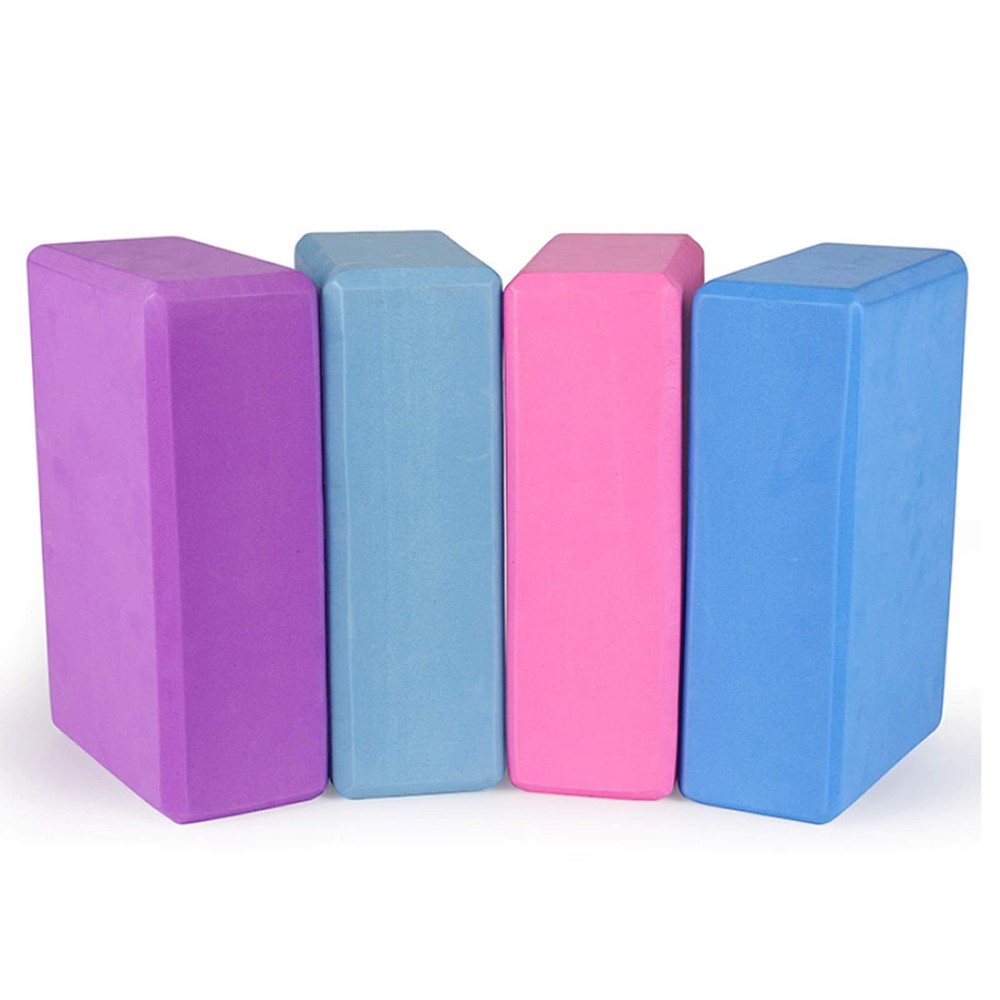Yoga Blocks 9”x6”x3”, 4 Pack High Density Yoga Brick Foam Blocks to Improv…