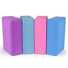 Yoga Blocks 9”x6”x3”, 4 Pack High Density Yoga Brick Foam Blocks to Improv…