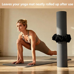 Yoga Mat Scrunchie – Durable Elastic Holder for Standard Mats (Mat Not Included)
