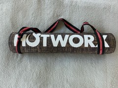 Hotworx Exercise Yoga Mat 72″ x 24″ Non-Slip Textured Hemp Gym Workout W/ Strap