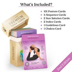 Premium Yoga Pose Cards Deck – 120+ Poses, Sequencing & Cues – Perfect Gift for