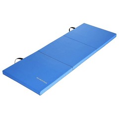 BalanceFrom Fitness GoGym 6x2ft 3 Panel Exercise Mat w/ Handles, Blue (Open Box)