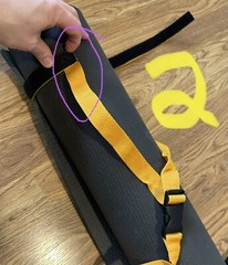 Yoga Mat Harness PURPLE Sling Carrier Strap Buckling Waist Shoulder Luggage