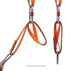18MM Nylon Climbing Sling Runner 23KN CE2008/EN566 30cm/ 12inch |Pack of 2 Grey