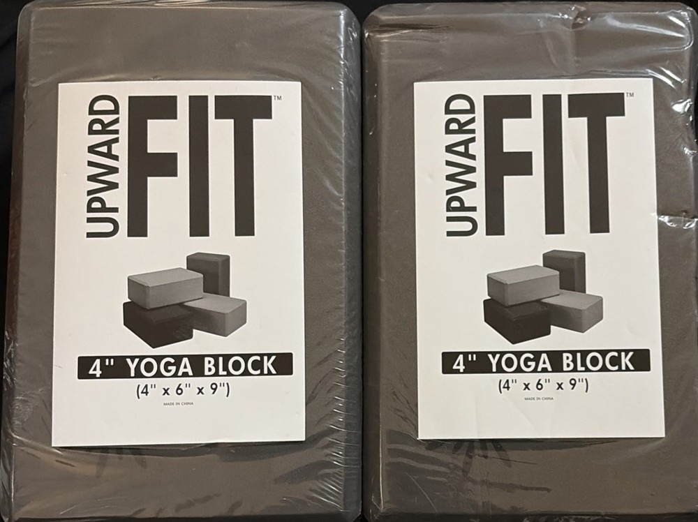2 – Uplift Fit 4 Inch Yoga Blocks 4”x6″x9″ Brand New.