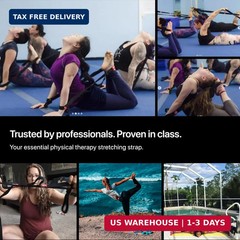YOGA-EVO Elastic Stretching Strap with Loops for Physical Therapy – Stretch & Ac