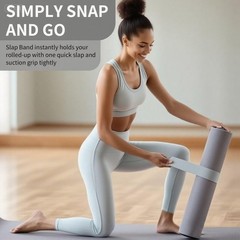 Silent Mat Holder – Adjustable Yoga Strap for Effortless Carrying and Storage