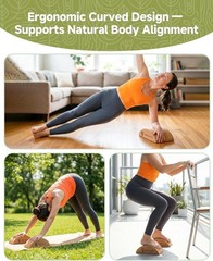 Cork Yoga Blocks, Half Moon Foot and Calf Stretching Tool | high-density cork…