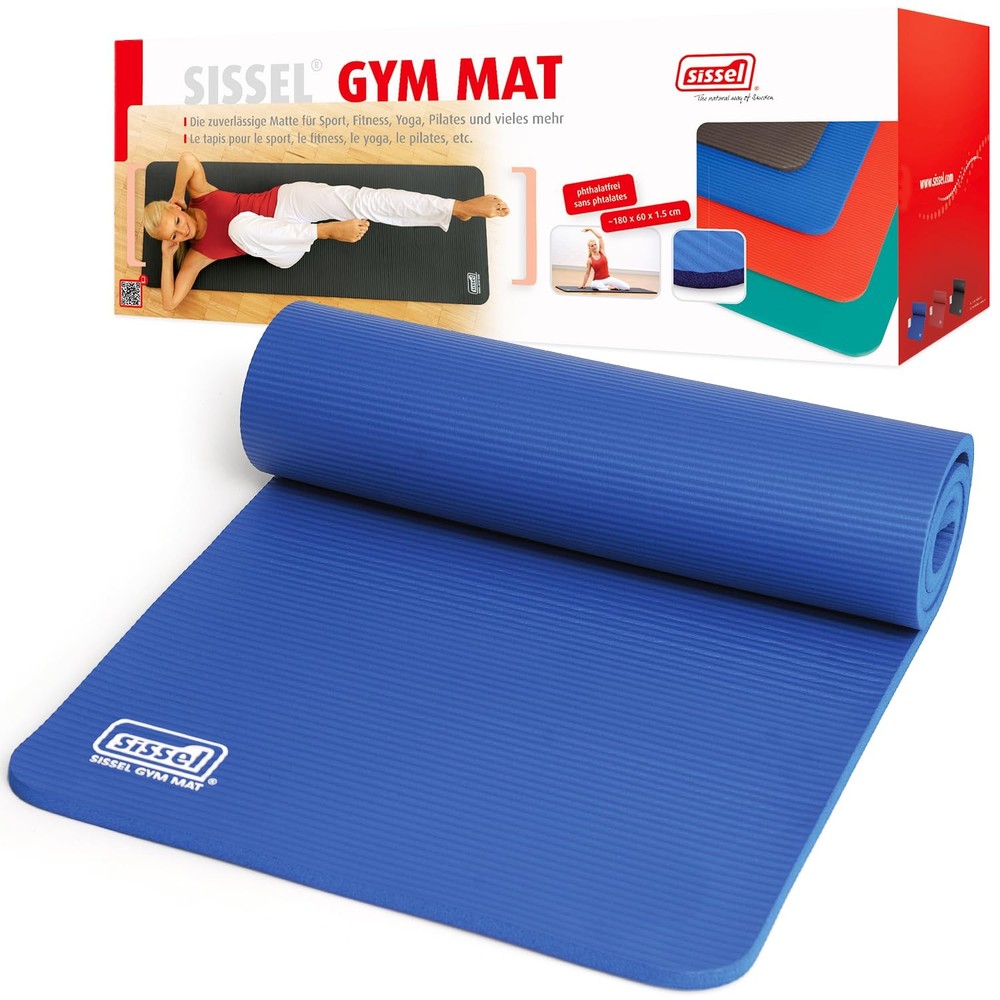 Gymnastics Mat Blue 0.6 inches | Skin-Friendly & Non-Slip | Optimal Cushionin…