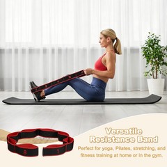 Fitness Resistance Bands, 8-Section Number Stretch Resistance Band 2 Pcs & Red