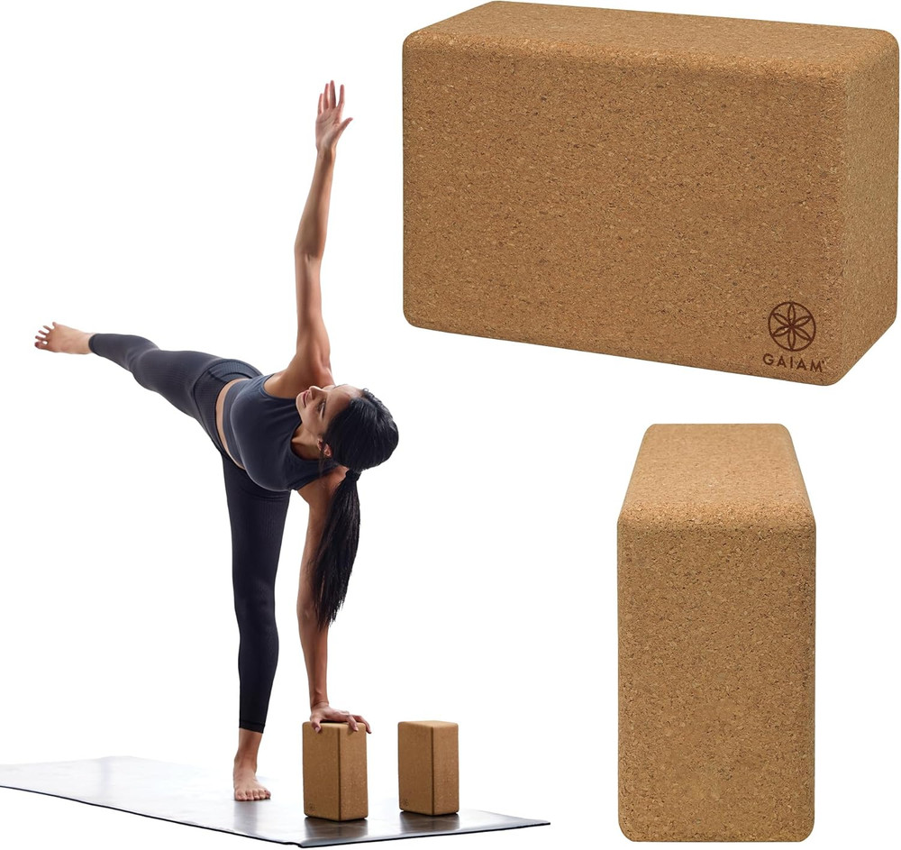 Gaiam Yoga Block – Supportive Latex-Free Eva Foam – Soft Non-Slip Surface with B