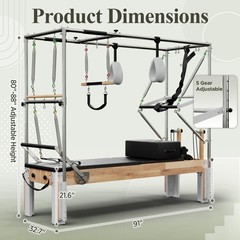 Pilates Reformer Wooden Reformer Pilates Machine Cadillac Trapeze Table Sitting