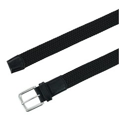 Trafalgar Riverside Solid Stretch Weave Belt 34 Black