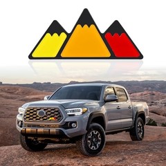 Tri-Color Car Emblem for Mesh Gille,Waterproof Car Emblems and Badges Orange